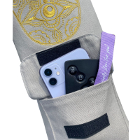 YoZenga kokertas Hamsa Bright Beige, compacte yoga tas met rits voor mat & essentials