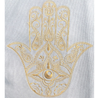 YoZenga kokertas Hamsa Bright Beige, compacte yoga tas met rits voor mat & essentials