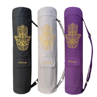YoZenga kokertas Hamsa Deep Purple, compacte yoga tas met rits voor mat & essentials