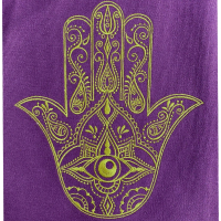 YoZenga kokertas Hamsa Deep Purple, compacte yoga tas met rits voor mat & essentials