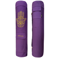 YoZenga kokertas Hamsa Deep Purple, compacte yoga tas met rits voor mat & essentials