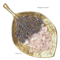 Rozekwarts, lijnzaad & Lavendel