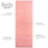 Yogamat Mandala Flower Salmon Pink | Blue