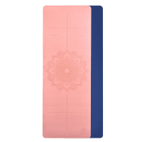 Yogamat Mandala Flower Salmon Pink | Blue