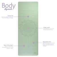 Yogamat Mandala Flower Matcha | Black