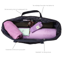 Yogatas Ohm Olifant Night blue, ruime yoga tas met rits voor mat & accessoires