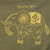 Yogatas Ohm Olifant Olive green, ruime yoga tas met rits voor mat & accessoires