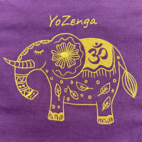 Yogatas Ohm Olifant Deep Purple, ruime yoga tas met rits voor mat & accessoires