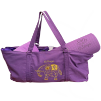 Yogatas Ohm Olifant Deep Purple, ruime yoga tas met rits voor mat & accessoires