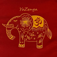 Yogatas Ohm Olifant Ruby Red, ruime yoga tas met rits voor mat & accessoires