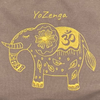 Yogatas Ohm Olifant Très Taupe, ruime yoga tas met rits voor mat & accessoires