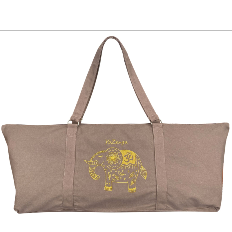 Yogatas Ohm Olifant Très Taupe, ruime yoga tas met rits voor mat & accessoires