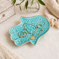 Turquoise Hamsa Hand Jewellery Dish