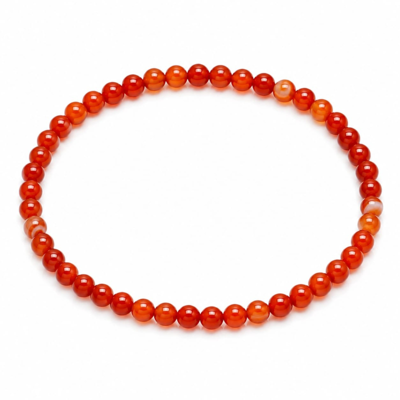Carneool Armband 4 mm – Vitaliteit & Zelfvertrouwen