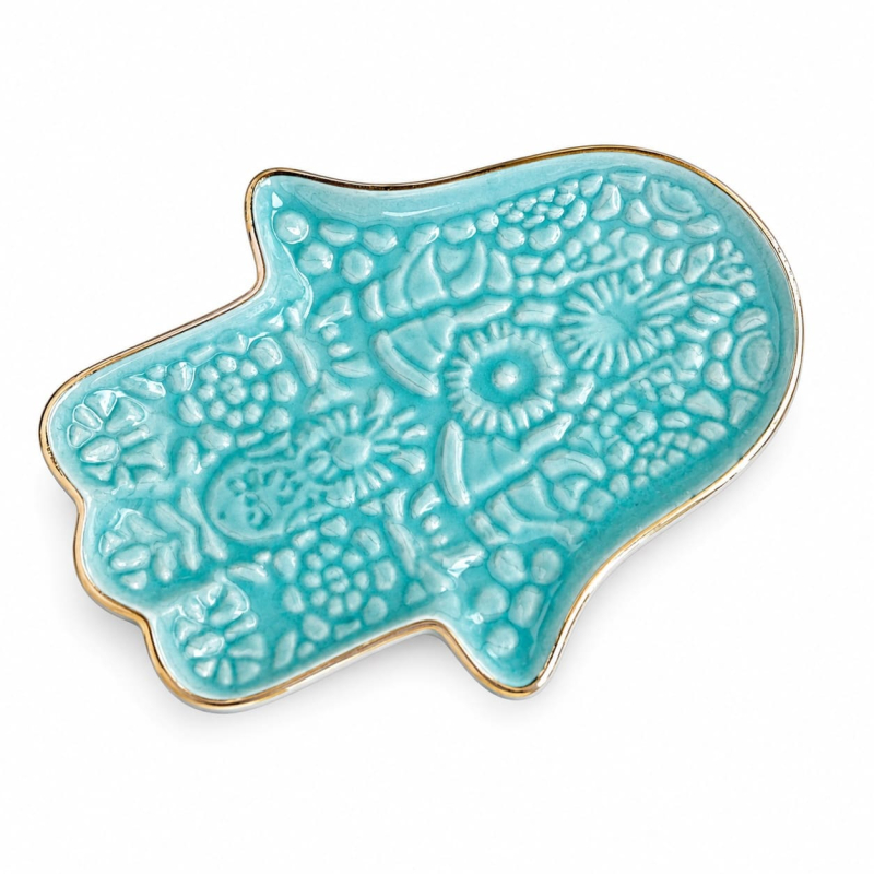 Turquoise Hamsa Hand Jewellery Dish