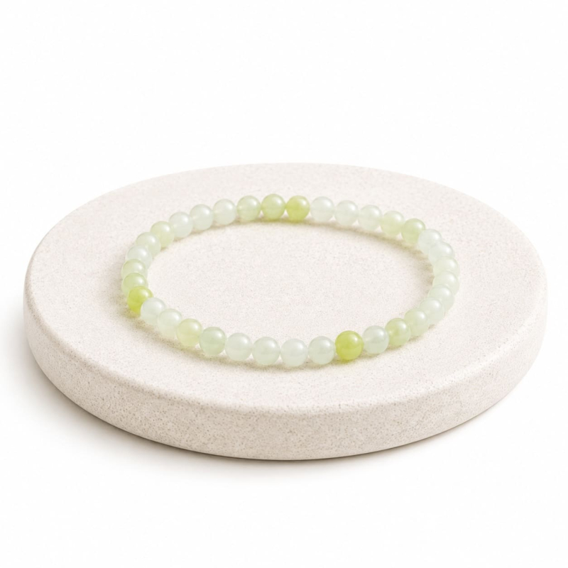 Groene Jade Armband 4 mm – Harmonie & Voorspoed