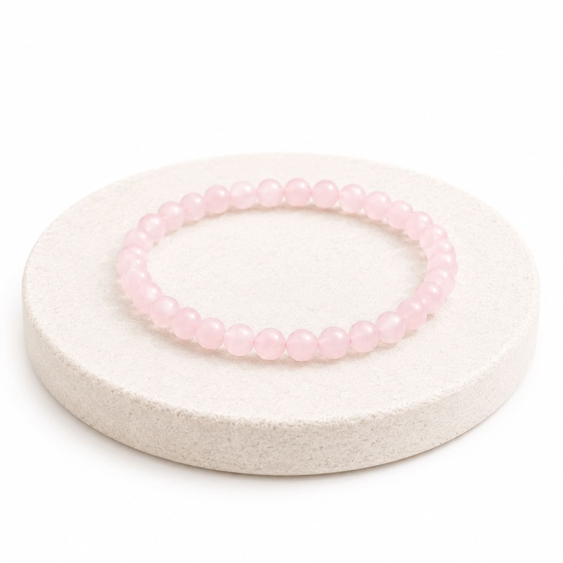  Rozenkwarts Armband 4 mm – Liefde & Harmonie