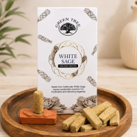 White Sage Smudge Bricks met Keramische Brander – 15 Stuks