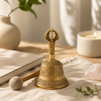 Gegraveerde Dorje Bell van Messing