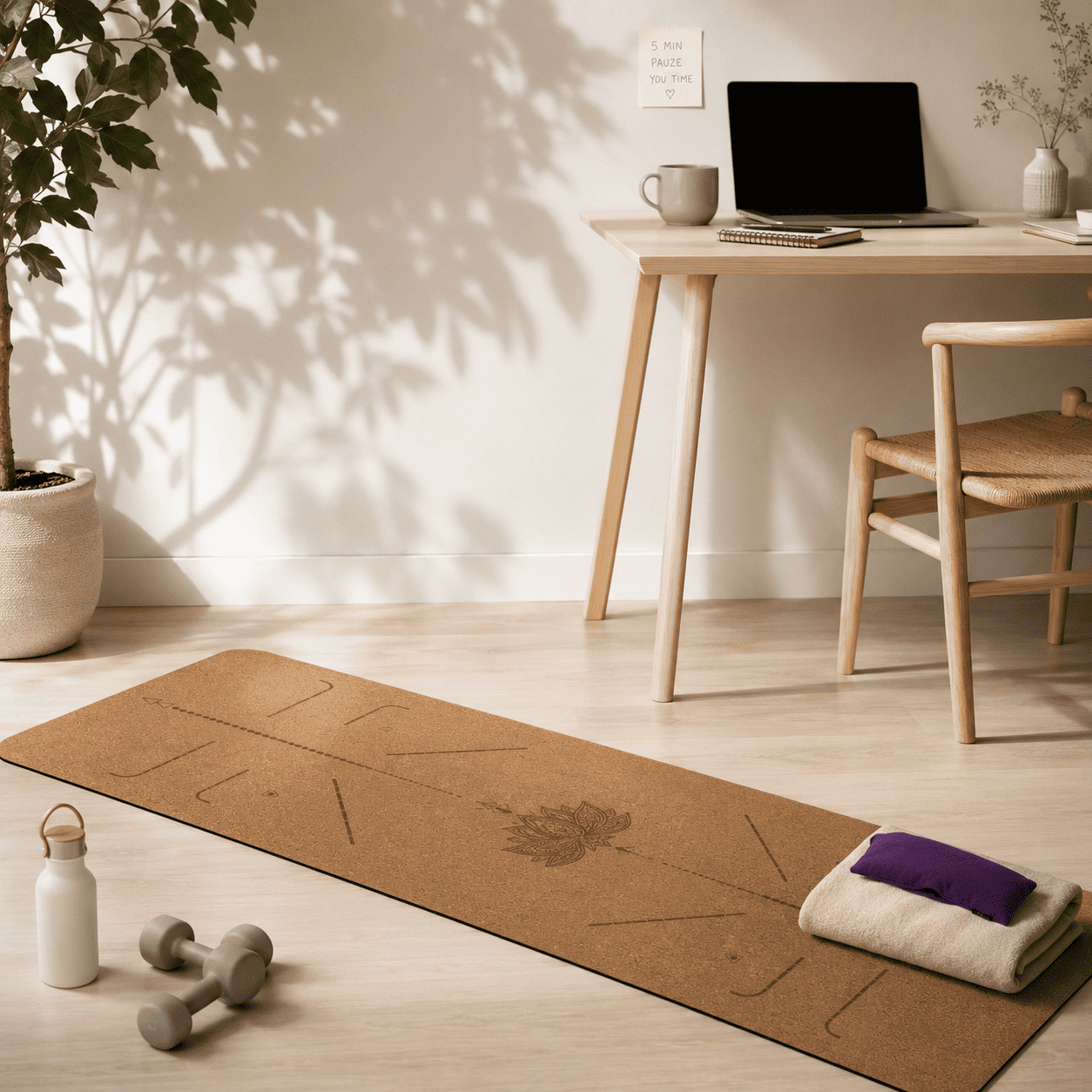 5 minuten yoga voor een drukke werkdag
